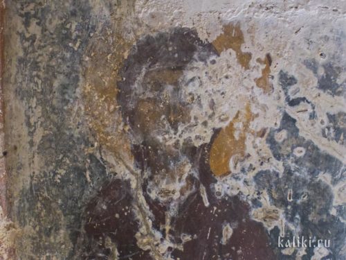 Возможно, изображение Богородицы. Фреска церкви Иоанна Богослова в Киссосе