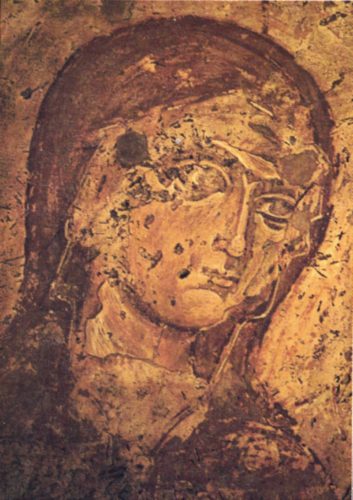 Святая Анна. Фреска церкви Богородицы в Лампини